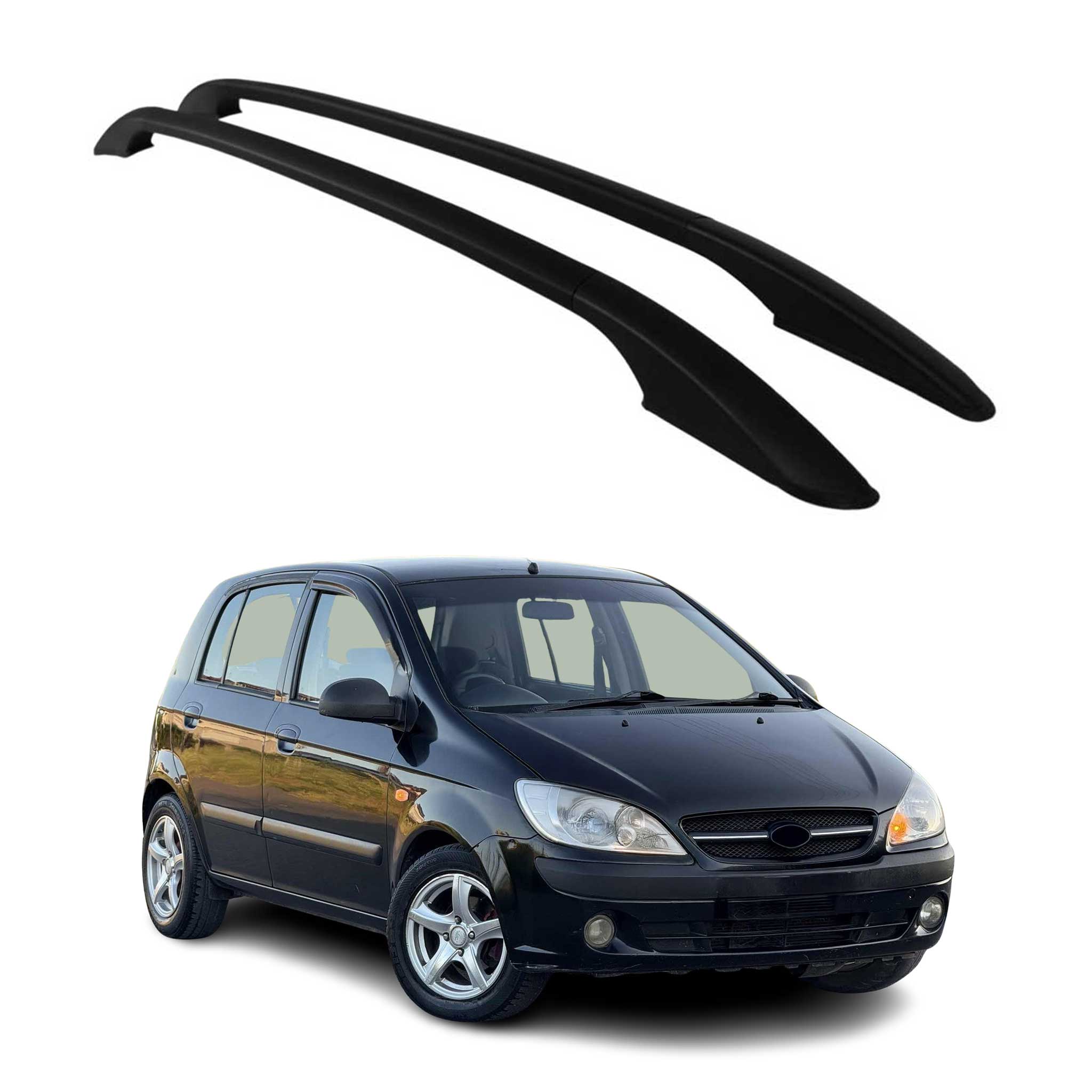 Dachreling Relingträger für Hyundai Getz 2002-2011 5-Tür Aluminium Schwarz 2x
