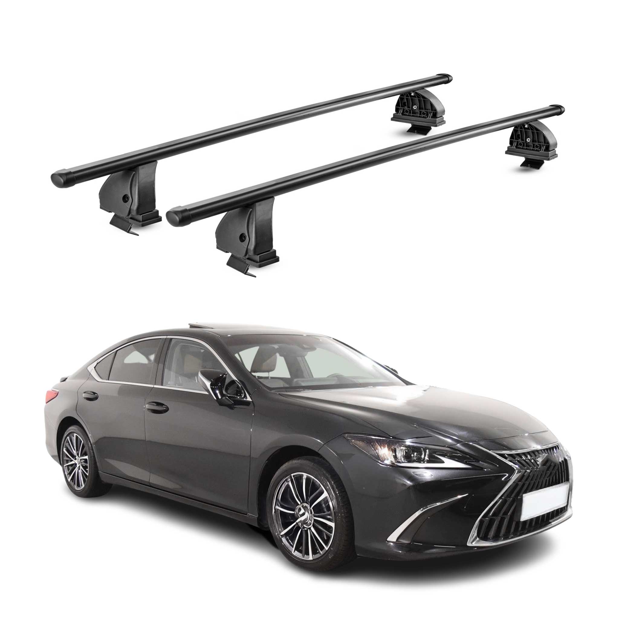 Stahl Dachträger für Lexus ES VII XZ10 2019-2025 TÜV Abschließbar 2tlg Schwarz