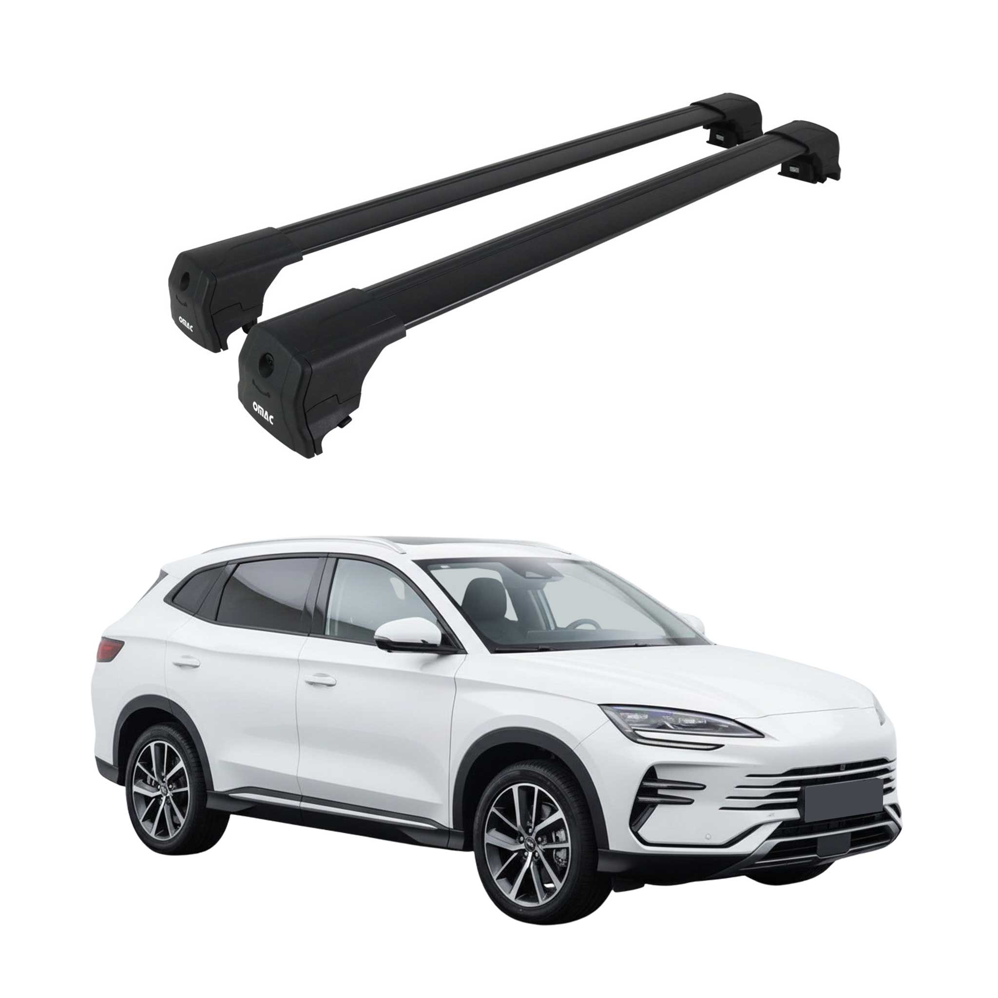 Dachträger Gepäckträger für BYD Seal U SUV 2024-2026 ABE Aluminium Schwarz 2tlg