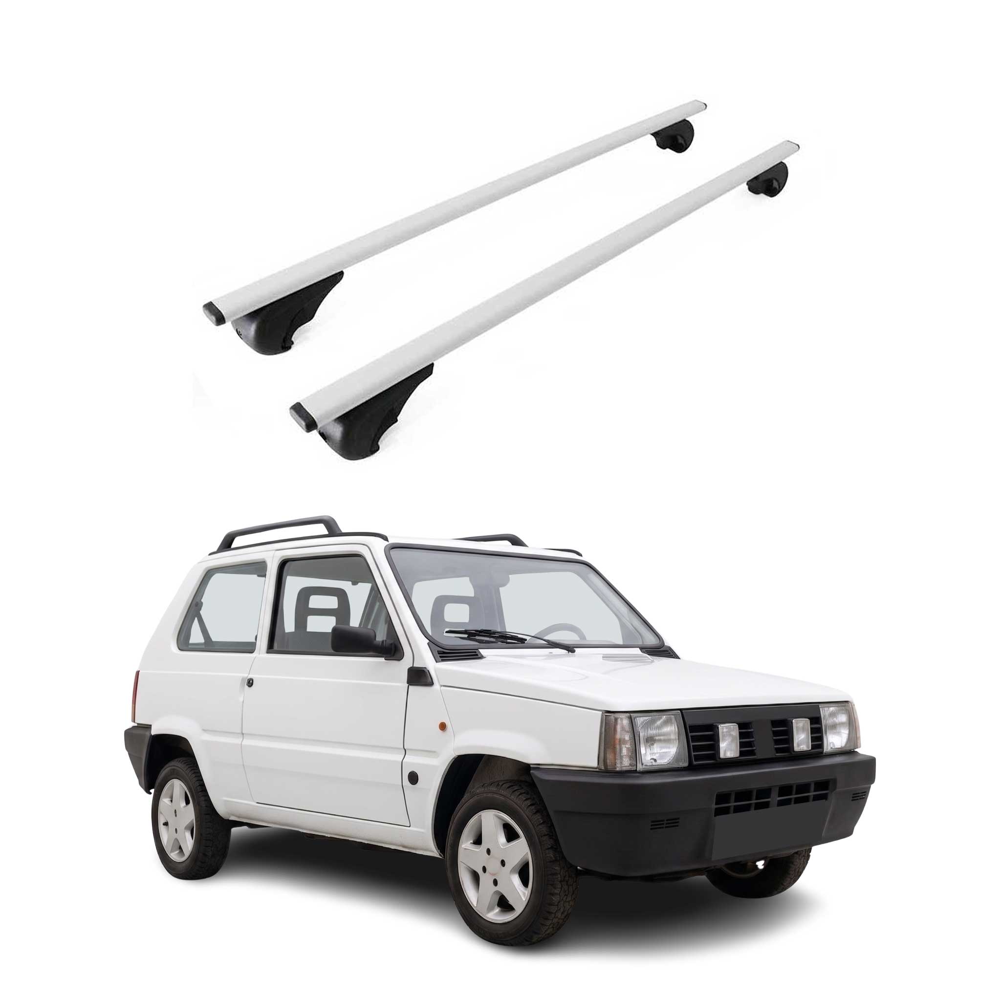 Dachträger Grundträger für Fiat Panda I Schrägheck 1980-2003 Metall Silber 2tlg