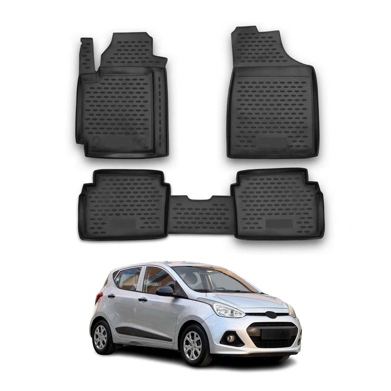 OMAC Gummimatten Fußmatten für Hyundai i10 2007-2013 TPE Automatten Schwarz 4x