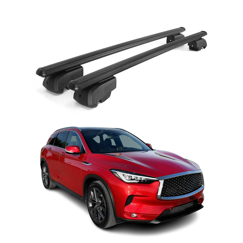 Dachträger Gepäckträger für Infiniti QX50 J50 SUV 2014-2017 ABE Alu Schwarz