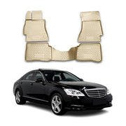 OMAC Gummimatten Fußmatten für Mercedes S Klasse W221 2005-2013 TPE Beige 4x