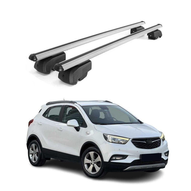 Dachträger Grundtäger für Opel Mokka X 2016-2025 75kg Aluminium Silber 2 tlg