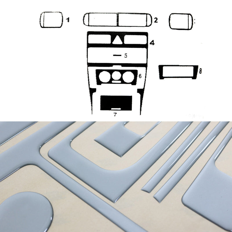 Innenraum Dekor Cockpit für Audi A3 8L 1996-2000 Aluminium Optik 8tlg