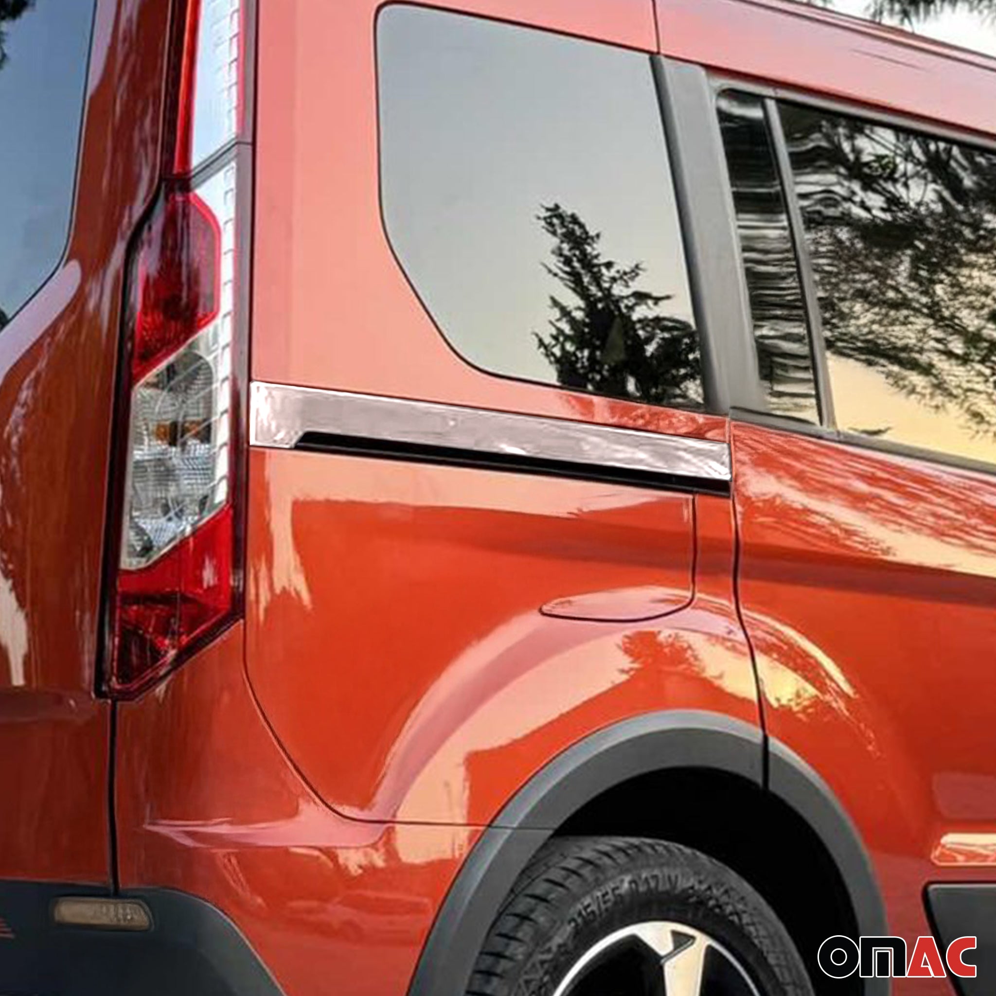 Seitentürleiste Türleisten Türschutz für Ford Connect 2019-2021 FL Kurzer Chrom