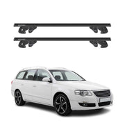 Dachträger Grundtäger für VW Passat B6 Variant 2005-2010 Alu 90kg TÜV Schwarz 2x