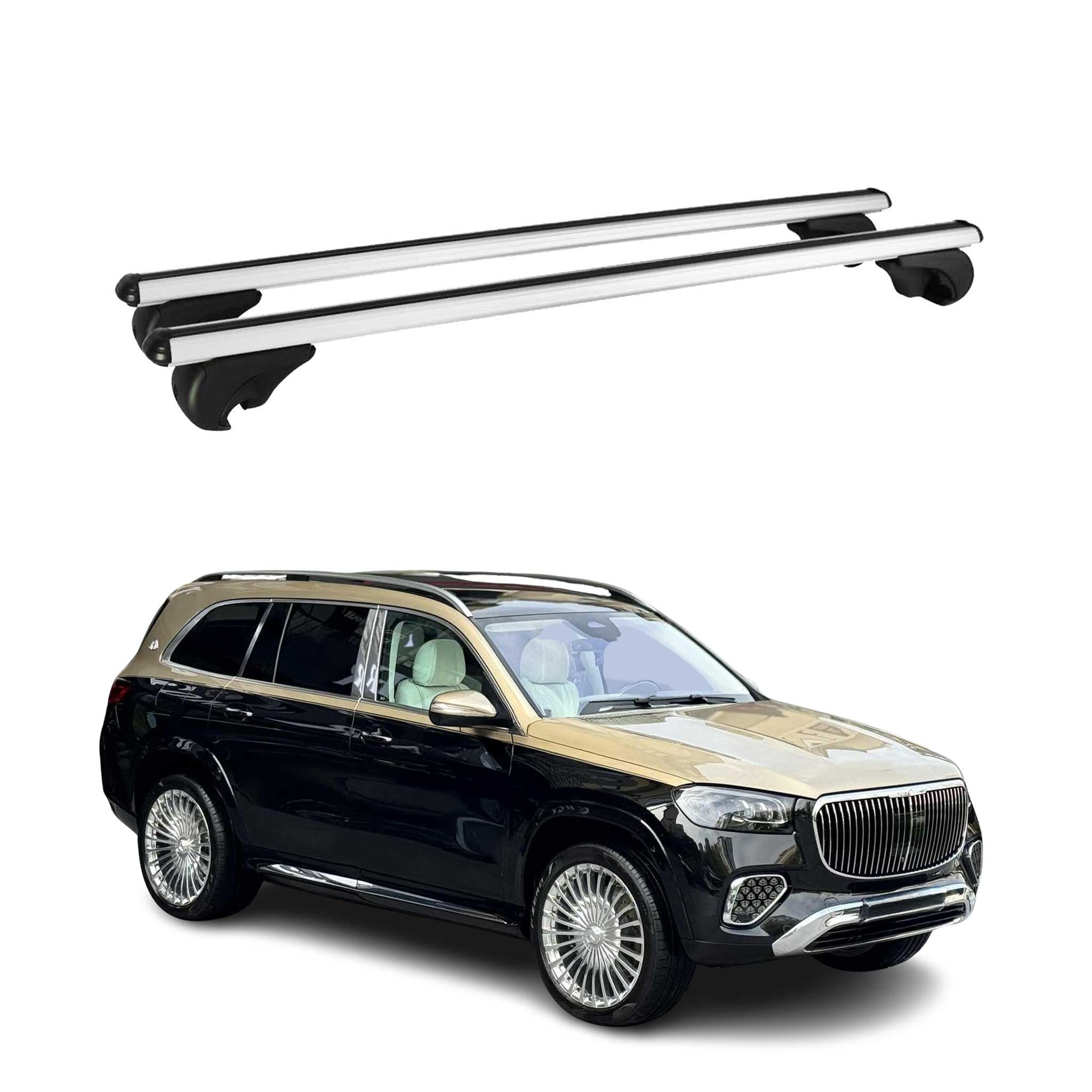 Dachträger Grundtäger für Mercedes GLS X167 2020-2026 75kg Alu Silber 2 tlg