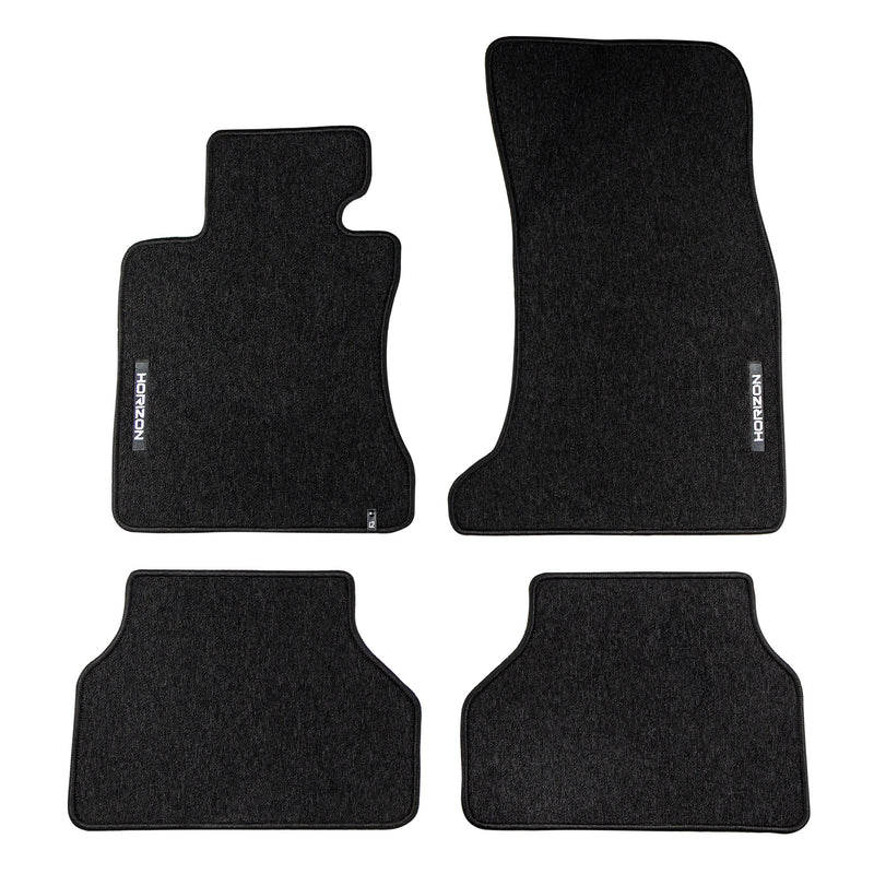 Velours Fußmatten für BMW 5er E60 E61 2003-2010 Autoteppich Schwarz 4 teile