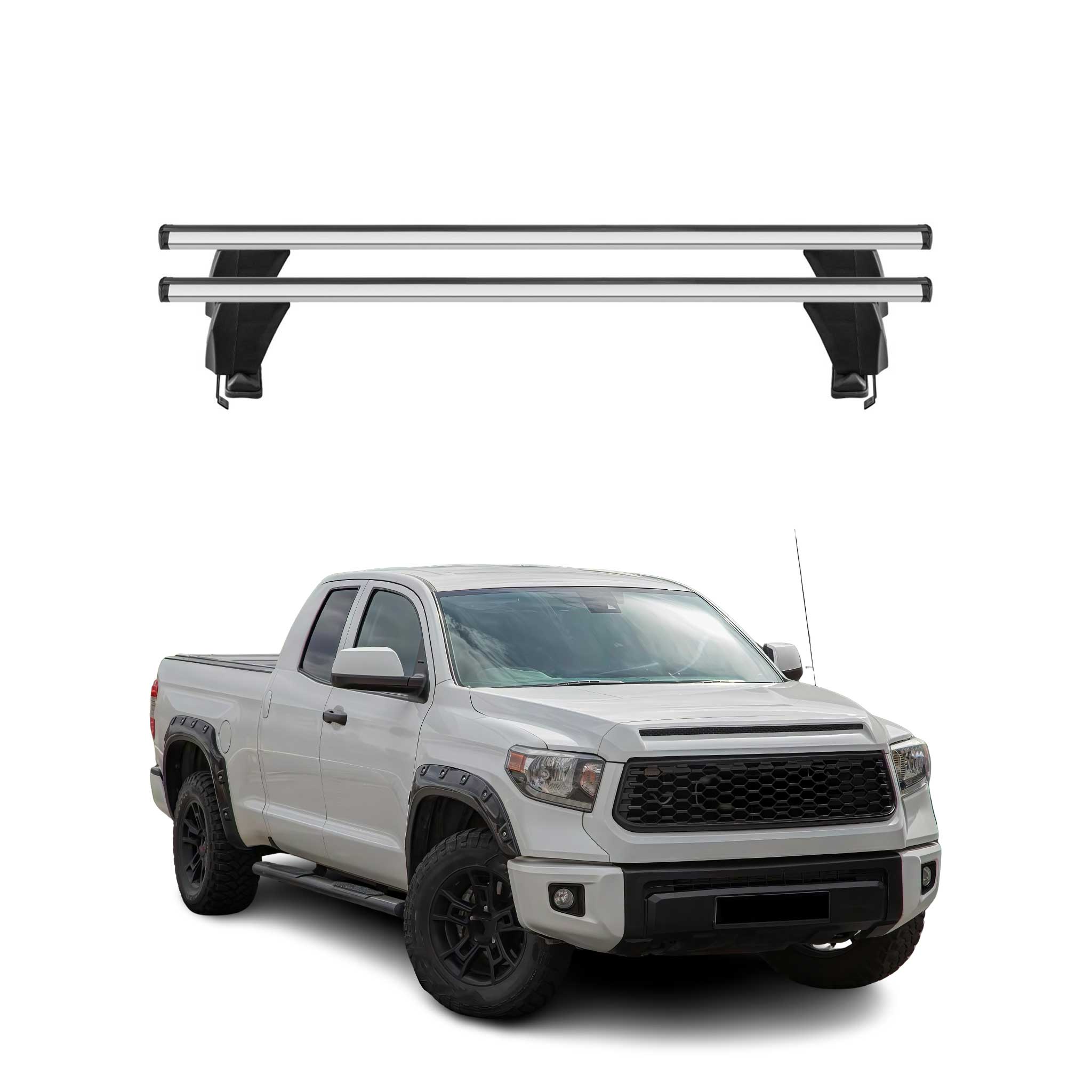 Menabo Dachträger für Toyota Tundra Double Cab mk2 2014-2021 FL 50kg Alu Schwarz
