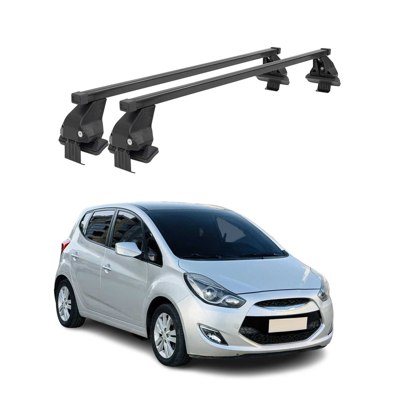 Menabo Dachträger Grundtäger für Hyundai ix20 2010-2015 50kg Stahl Schwarz 2 tlg