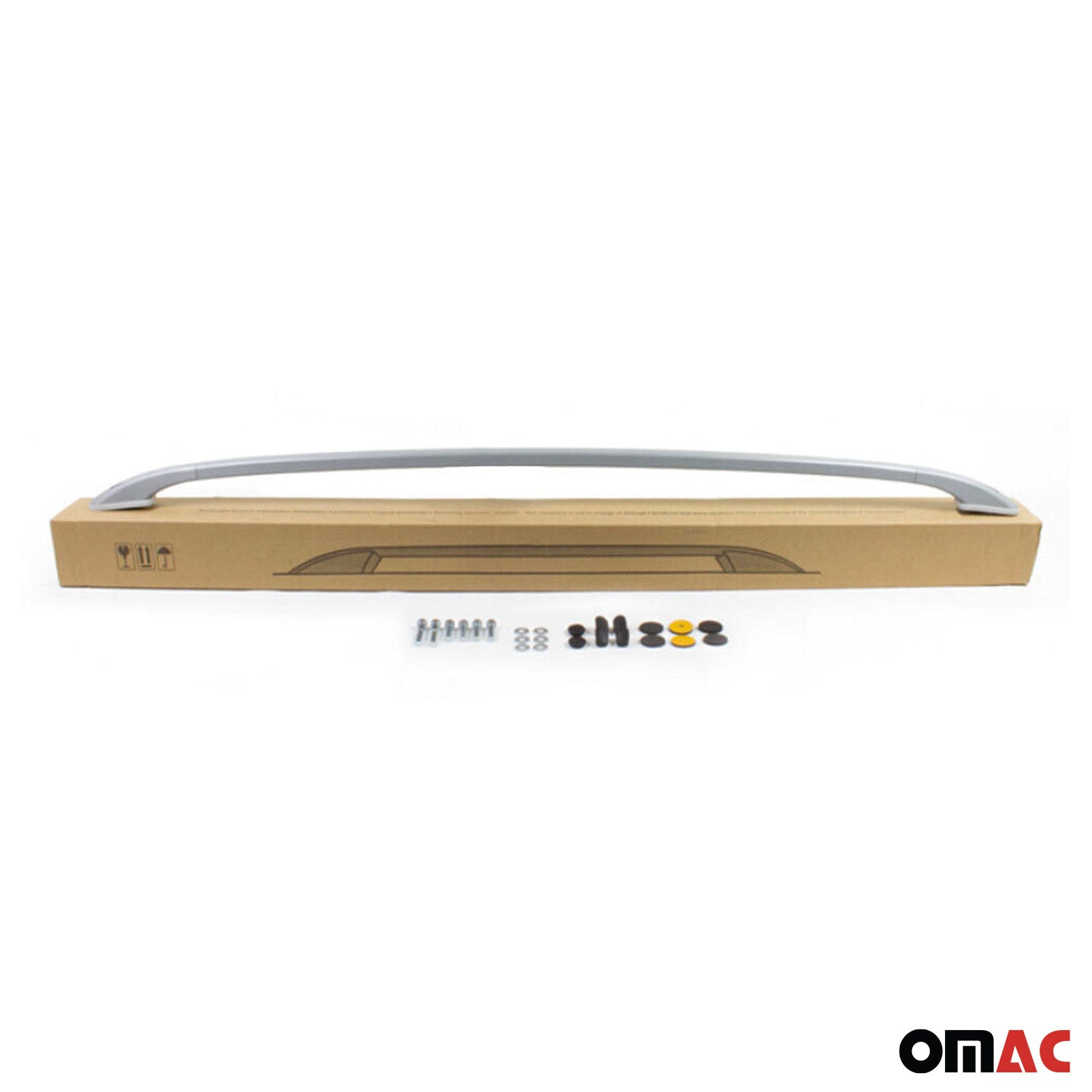 Dachreling Relingträger Aluminium für Dacia Dokker 2012-2021 Alu Silber 2x