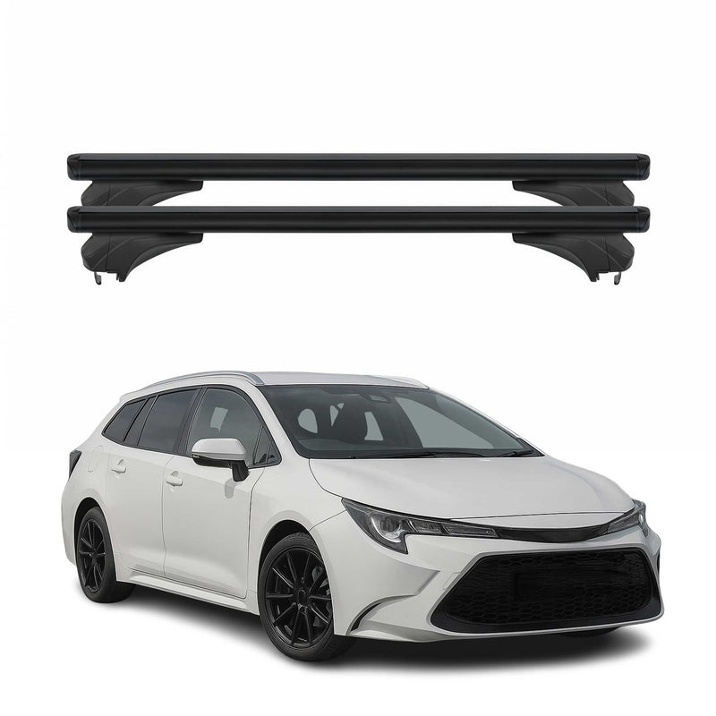 Menabo Dachträger Grundtäger für Suzuki Swace 2020-2025 Aluminium Schwarz 2 tlg