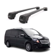 Dachträger Grundträger für Mercedes Vito W447 2014-2026 Aluminium Schwarz 2tlg