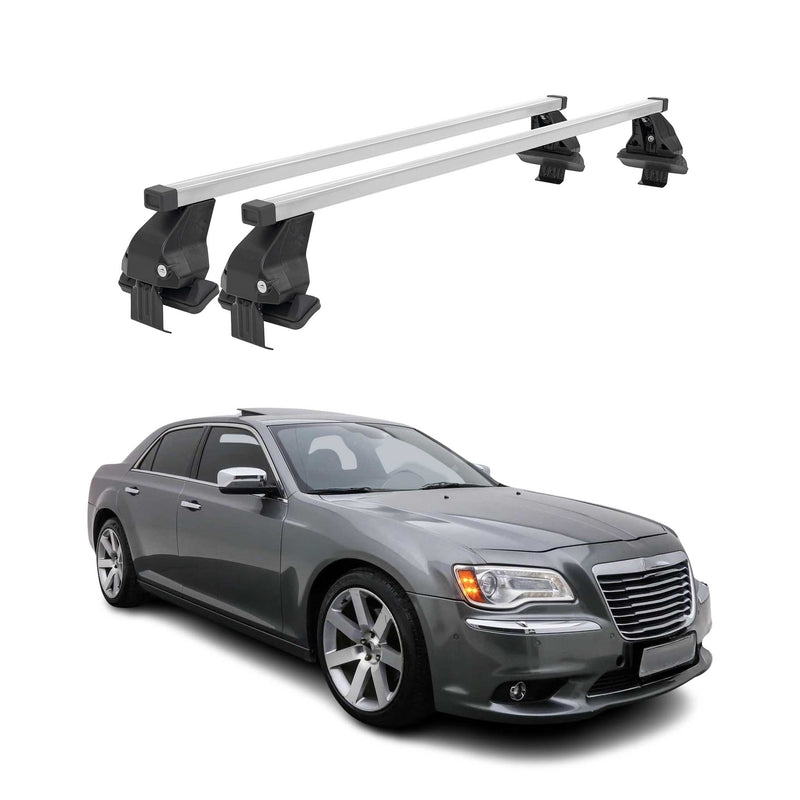 Menabo Dachträger Grundtäger für Lancia Thema 2011-2014 50kg Stahl Silber 2 tlg