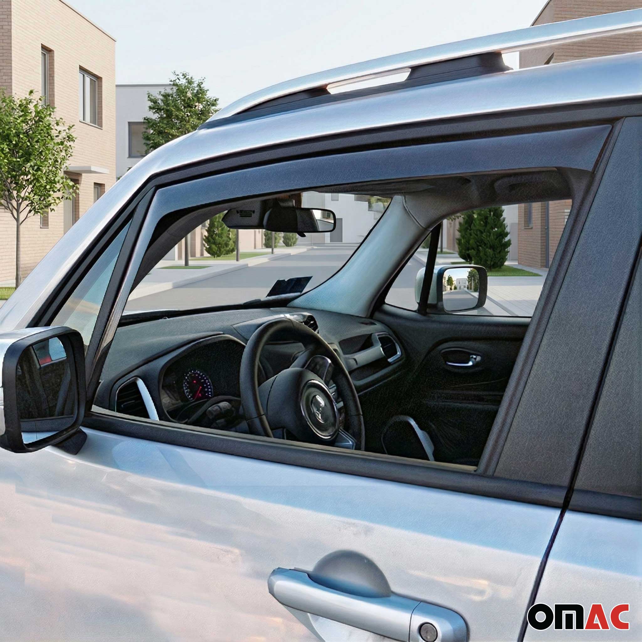 Windabweiser Regenabweiser für Land Rover Freelander 2 2006-2014 Dunkel Acryl 2x