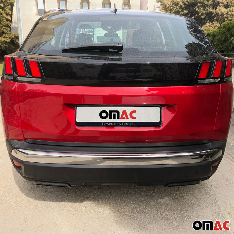 Kofferraumleiste Heckleiste für Peugeot 3008 2016-2023 Untere Edelstahl Dunkel