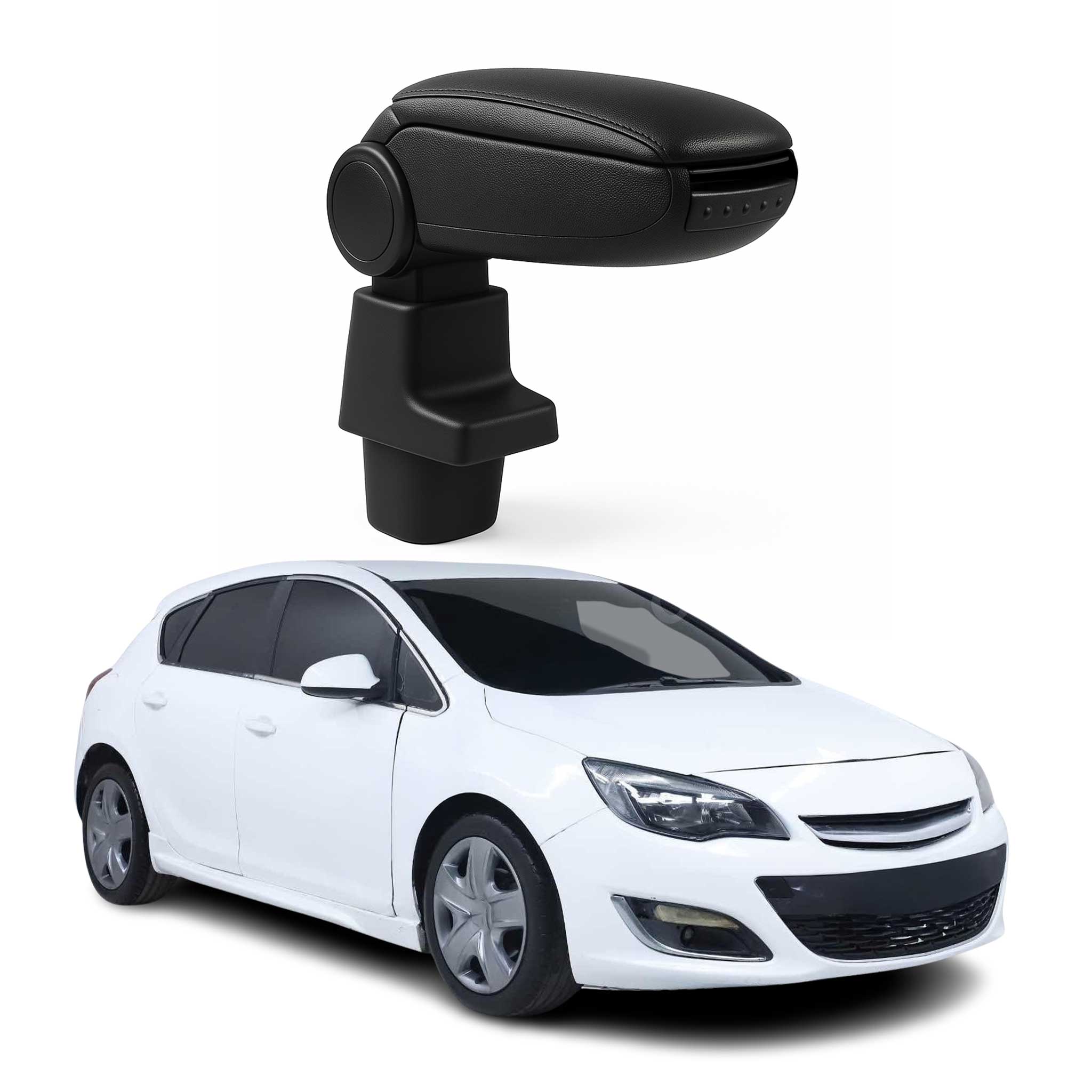 Mittelarmlehne Armlehne für Opel Astra J 2009-2015 PU-Leder ABS Schwarz