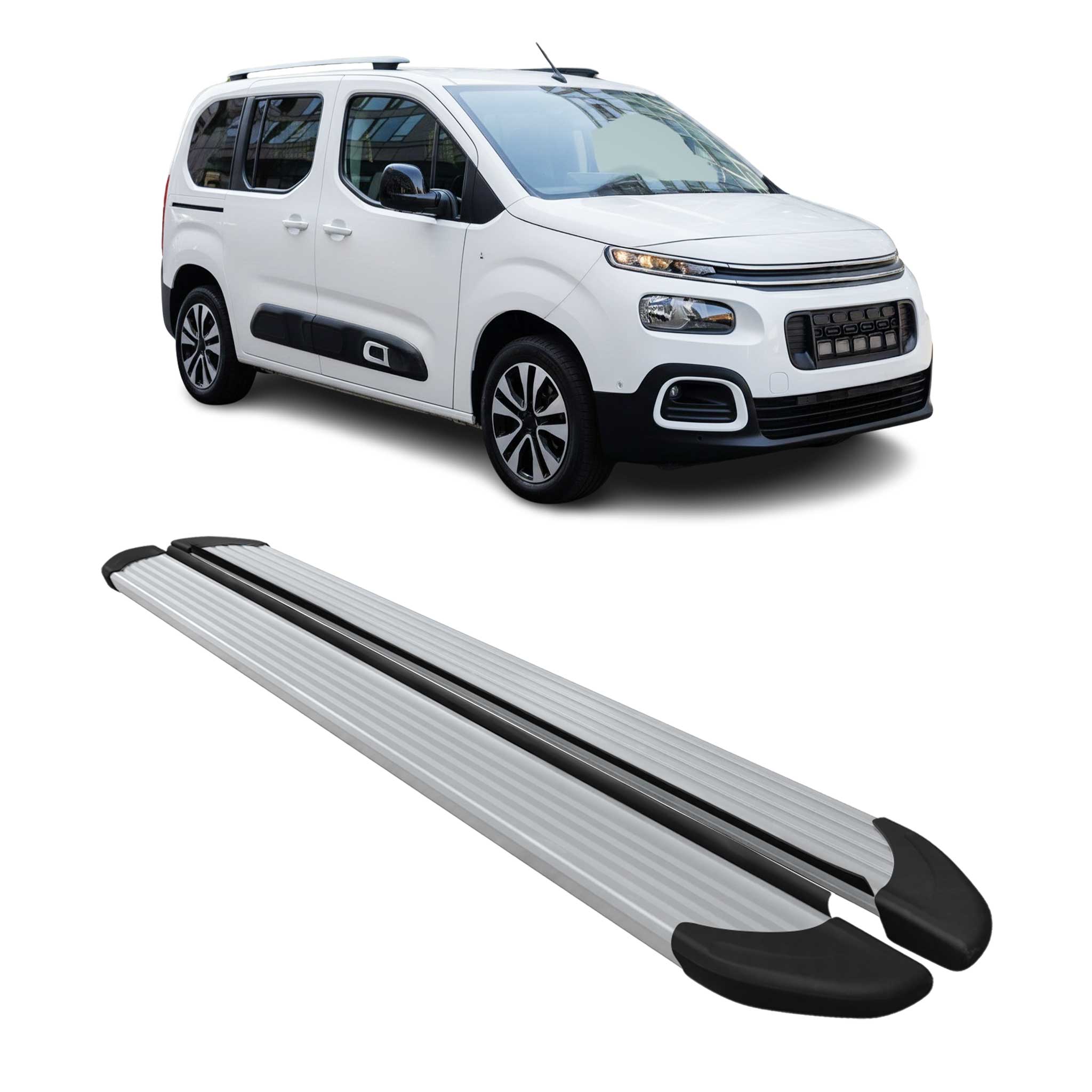 Seitenschweller Trittbretter Schweller für Citroen Berlingo L1 2018-26 Kombi Alu