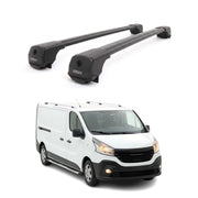 Dachträger Grundträger für Renault Trafic III 2014-2026 Aluminium Schwarz 2tlg