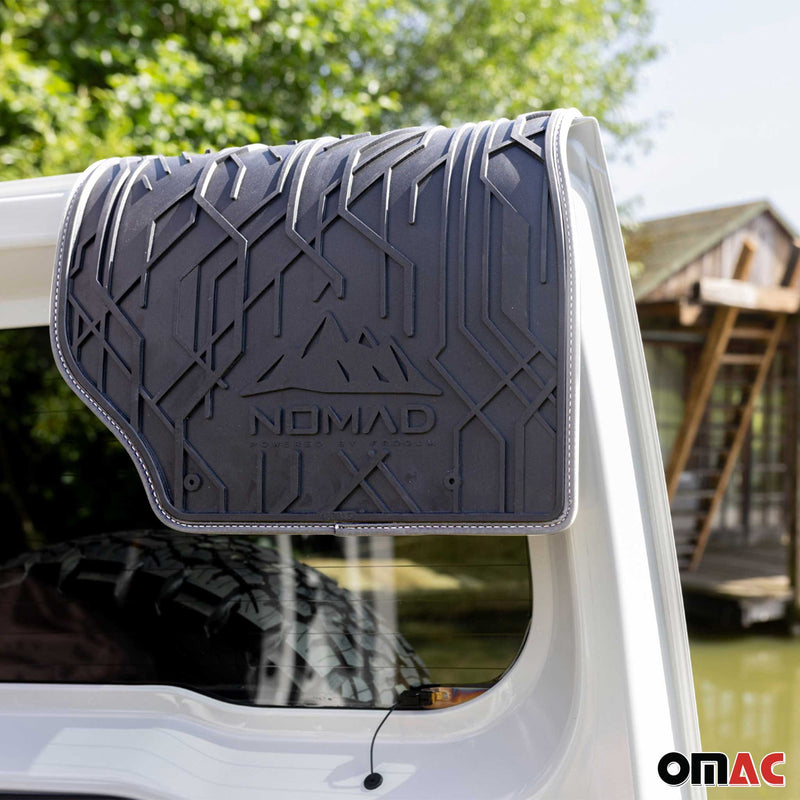 Fußmatten Gummimatten für Seat Alhambra / VW Sharan 1995-2010 Schwarz Grau 2 tlg