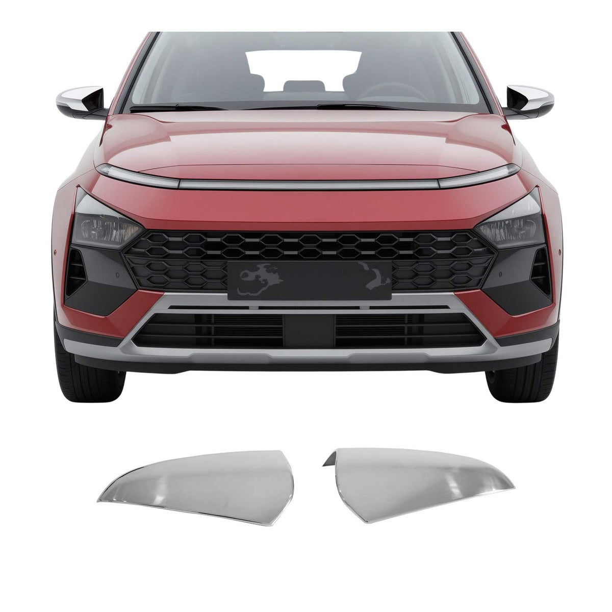 Spiegelkappen Spiegelabdeckung für Hyundai Bayon 2021-2026 Edelstahl Chrom 2tlg