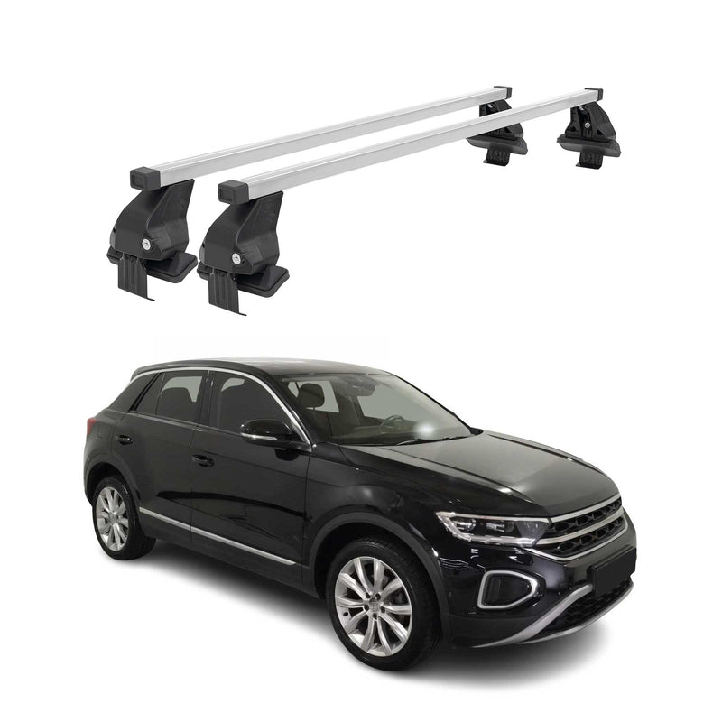 Menabo Dachträger Grundtäger für VW T-Roc 2017-2025 50kg Stahl Silber 2 tlg