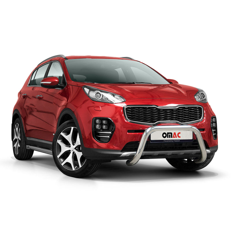 Frontbügel Frontschutzbügel für Kia Sportage 2015-2018 mit ABE Silber Rammschutz