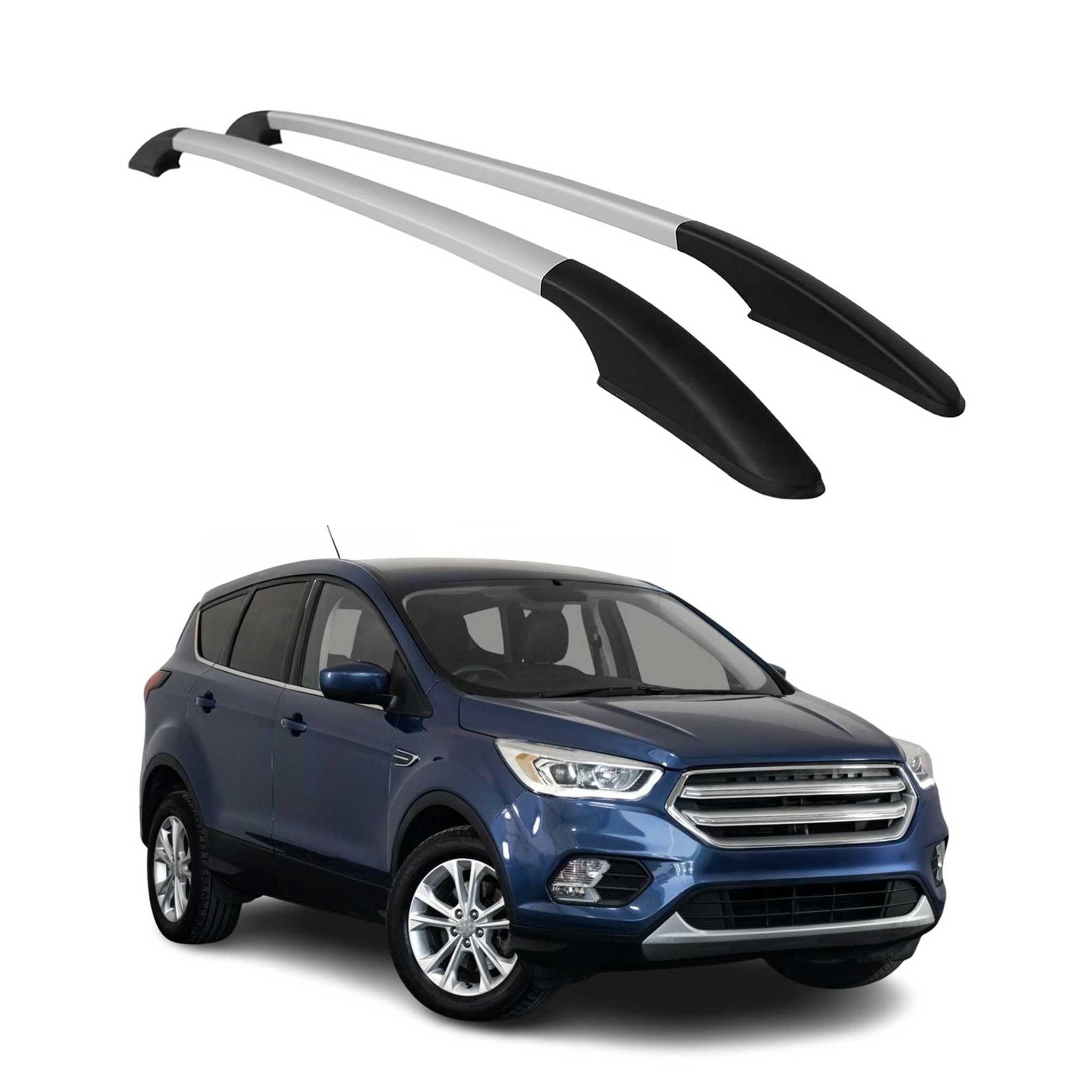 Dachreling Dachgepäckträger Relingträger für Ford Kuga II 2012-19 Alu Silber 2x