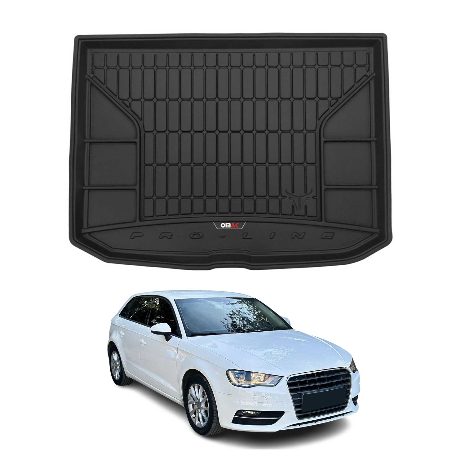 OMAC Gummi Kofferraumwanne für Audi A3 8V Sportback 2012-2020 Premium TPE