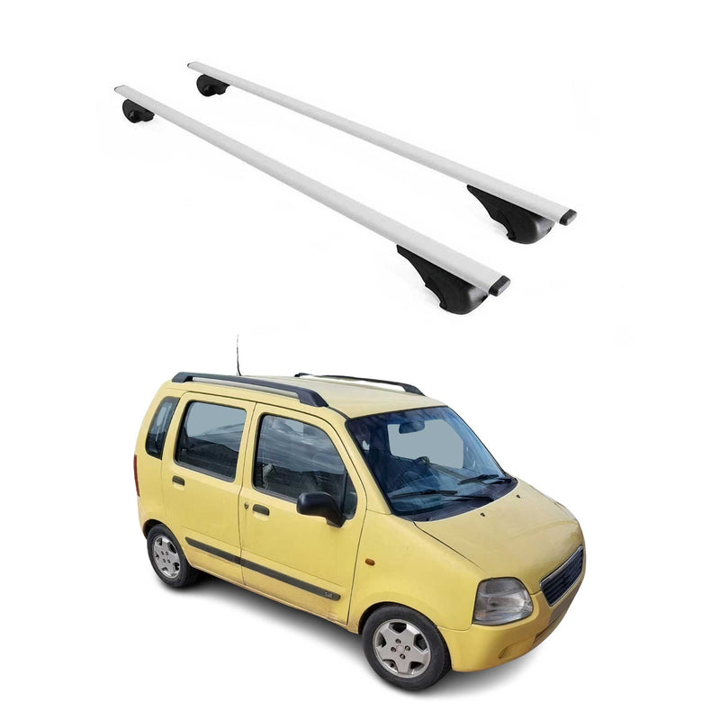 Dachträger Grundtäger für Suzuki Wagon R 1998-2003 75kg Metall Silber 2 tlg