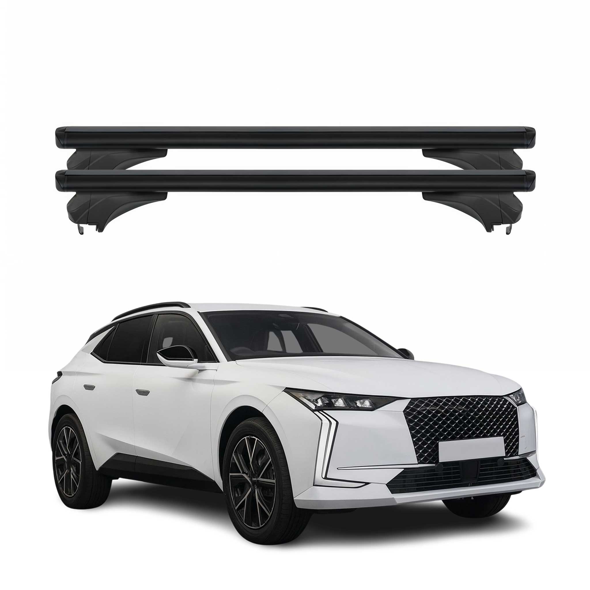Menabo Dachträger Grundtäger für Ds 4 II 2021-2026 Aluminium Schwarz 2 tlg