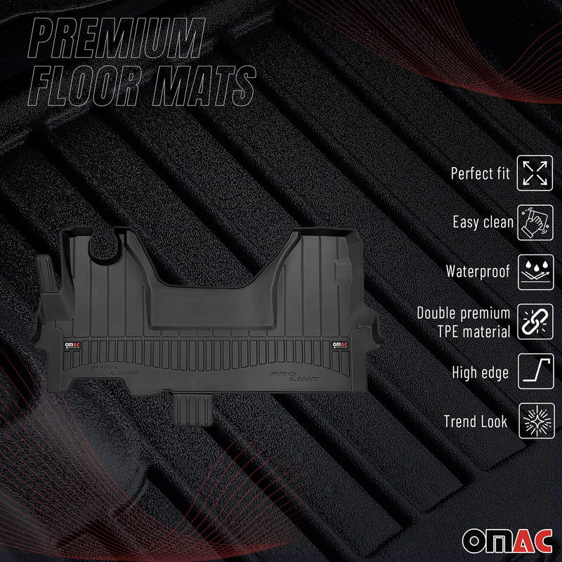 OMAC Gummi Fußmatten für Iveco Daily 2014-2025 Premium TPE Automatten Schwarz 1x