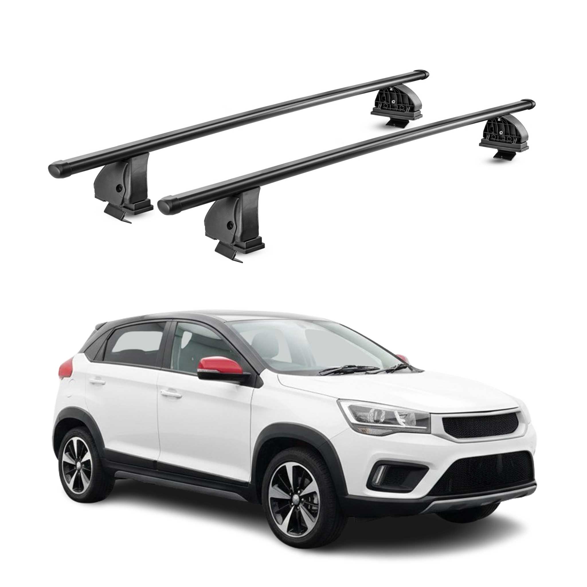 Stahl Dachträger Querträger für DR 3 2018-2026 TÜV Abschließbar 75 kg 2x Schwarz