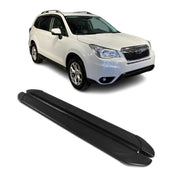 Trittbretter Seitenschweller für Subaru Forester IV 2013-18 Aluminium Schwarz 2x