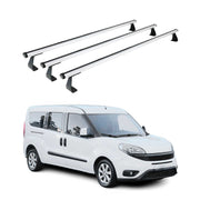 Dachträger Grundtäger für Fiat Doblo 2010-2022 75kg Aluminium Silber 3 tlg
