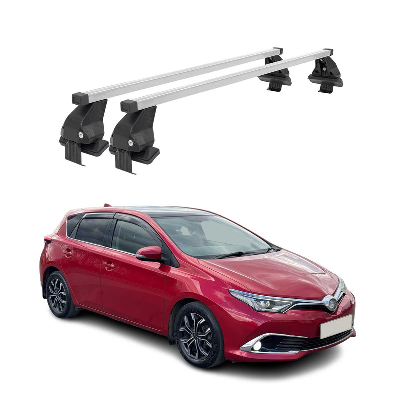 Menabo Dachträger Grundtäger für Toyota Auris mk2 2012-2018 50kg Stahl Silber 2x