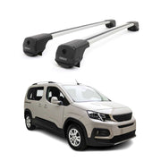 Dachträger Grundträger für Peugeot Rifter 2018-2026 Aluminium 75kg Grau 2tlg