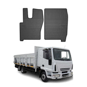 OMAC Gummi Fußmatten für Iveco Eurocargo 120 2002-2008 Automatten Schwarz 2x