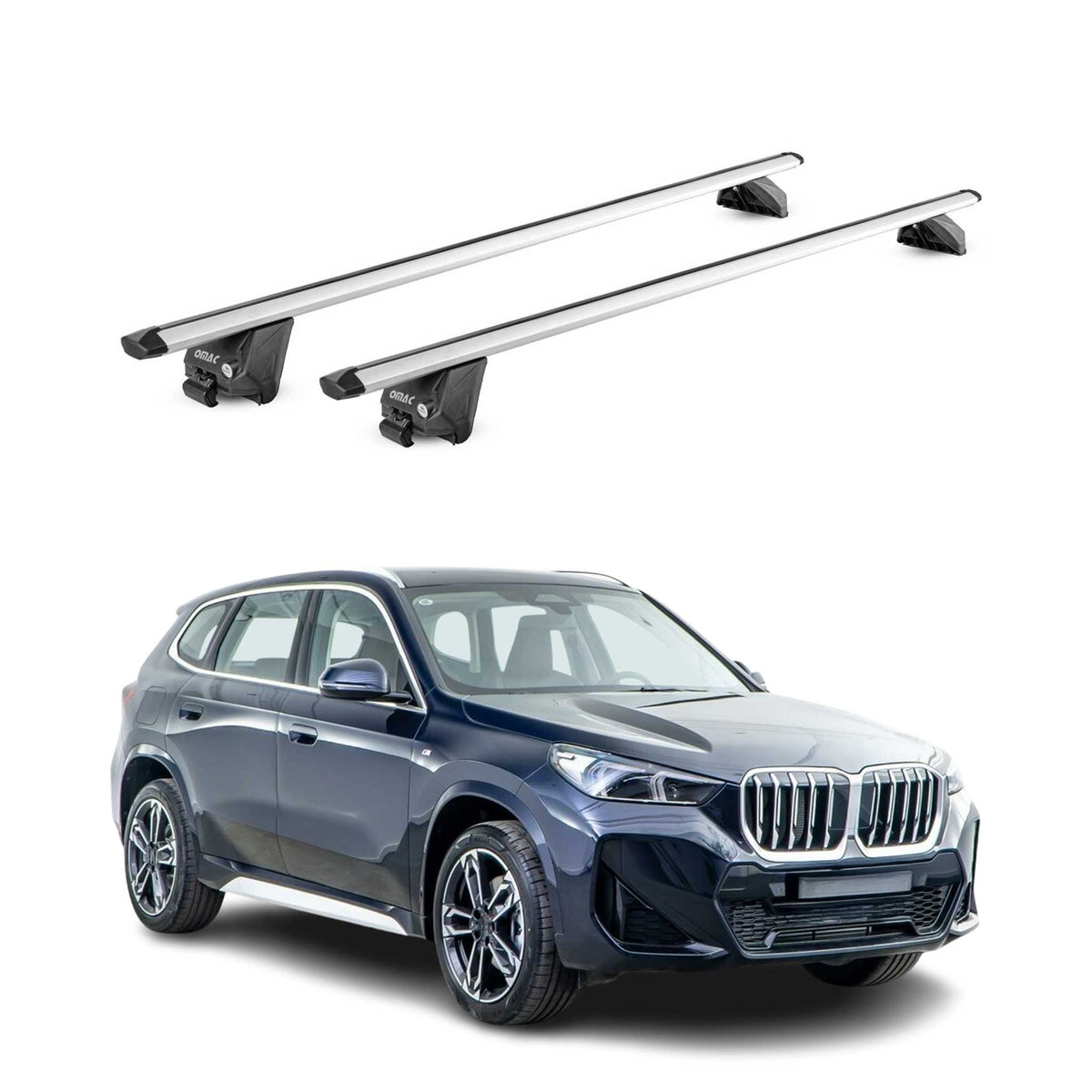 Dachträger Grundtäger für BMW X1 U11 2022-2026 100kg Aluminium Silber 2 tlg ABE