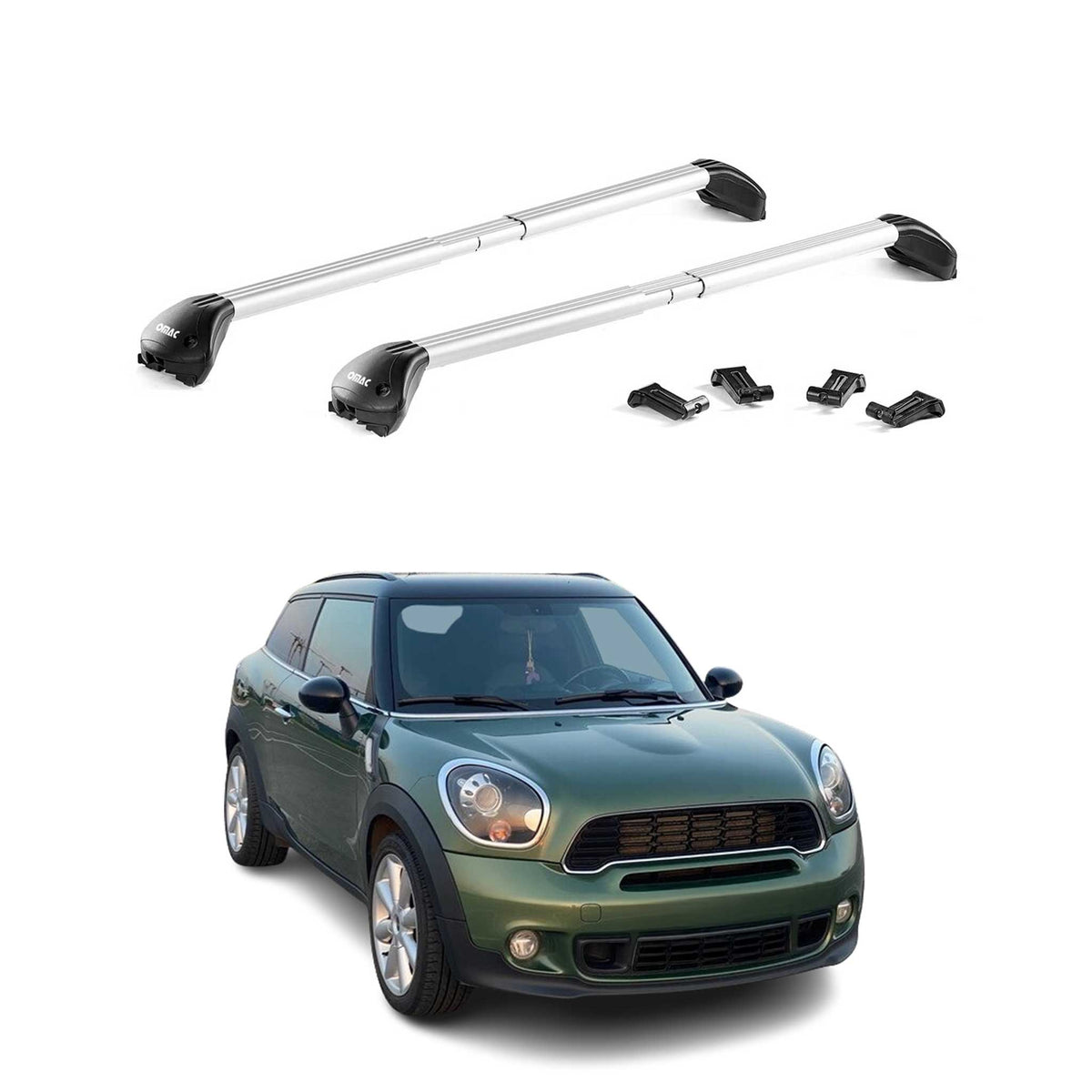 Dachträger Grundtäger für Mini Paceman R61 2013-2016 100kg Alu Silber 2 tlg ABE