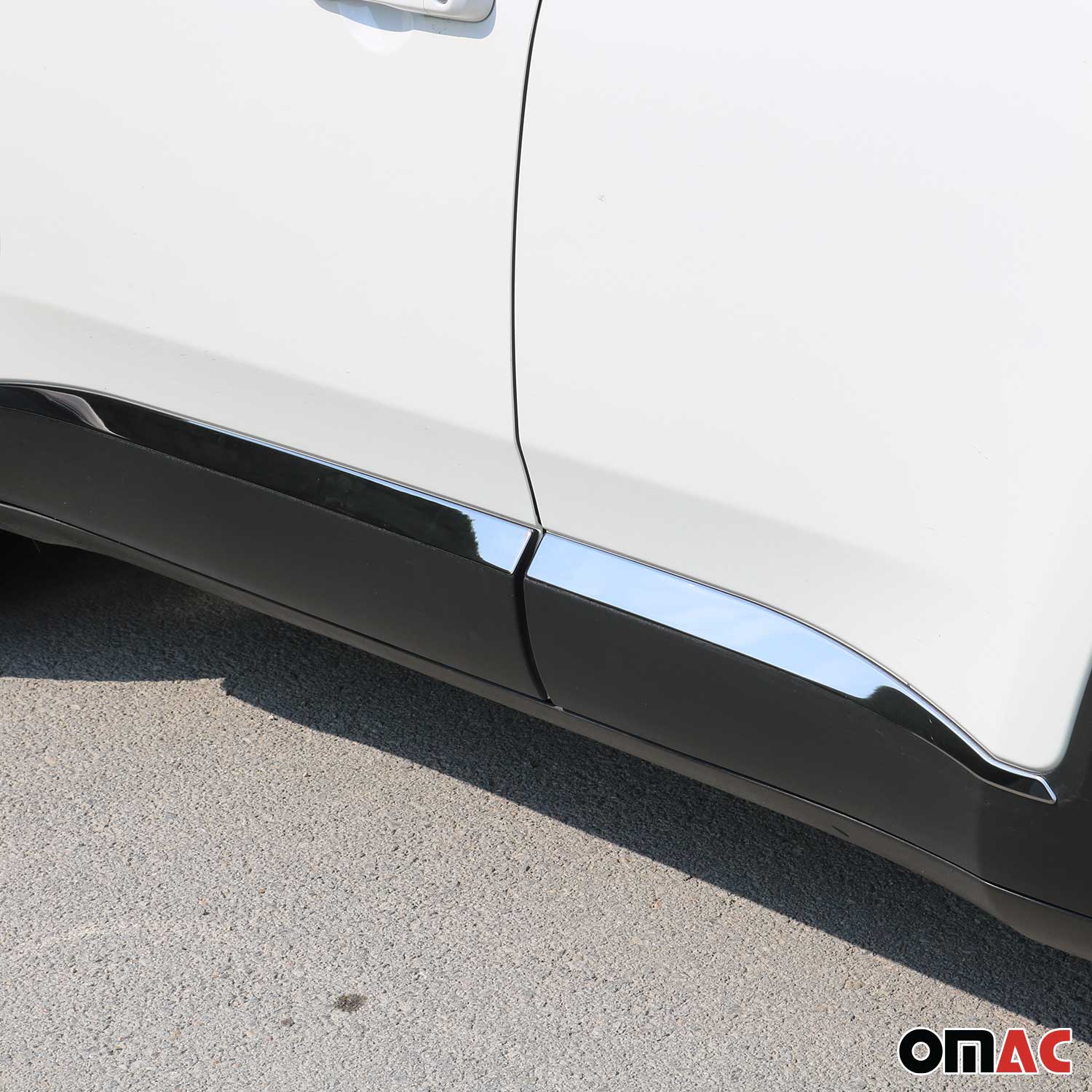 Seitentürleiste Türschutzleiste für Jeep Renegade 2015-2024 Chrom Dunkel 4x