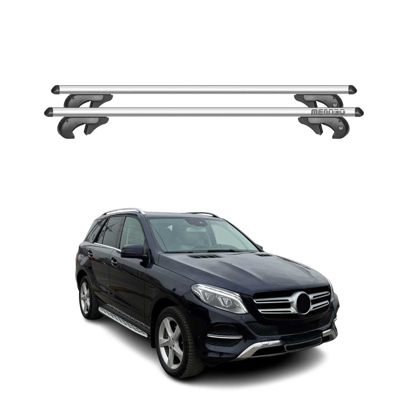 Menabo Dachträger Grundtäger für Mercedes GLE W166 2015-2019 90kg Alu Silber 2x
