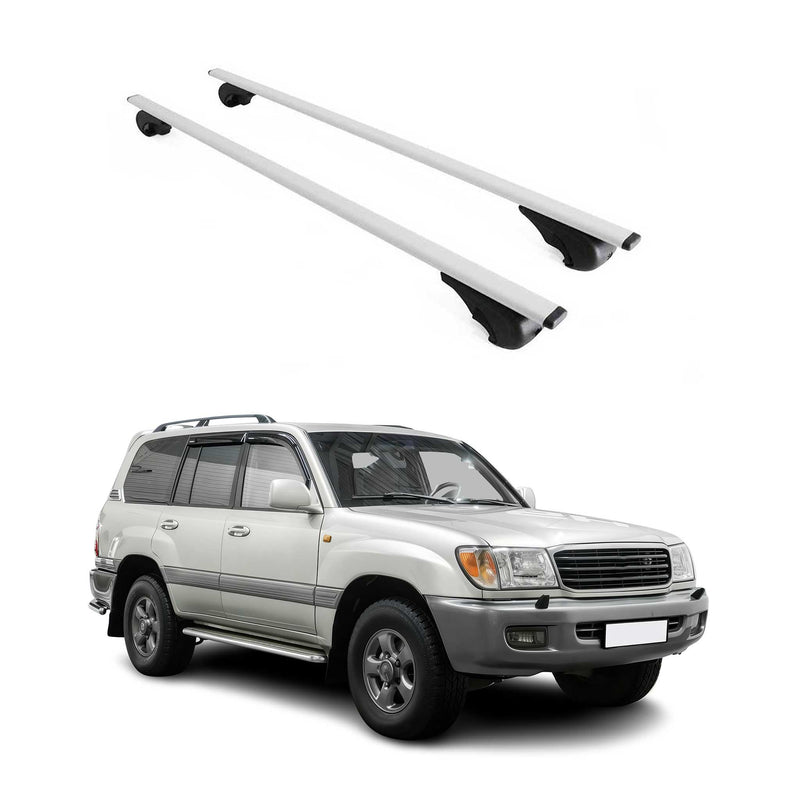 Dachträger Grundtäger für Toyota Land Cruiser Prado 1996-2002 75kg Metall Silber