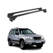 Dachträger Grundträger für Suzuki Vitara II 1999-2005 TÜV Aluminium Schwarz 2tlg