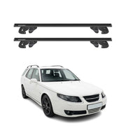 Dachträger Grundtäger für Saab 9-5 Kombi 1998-2010 Alu 90kg TÜV Schwarz 2tlg