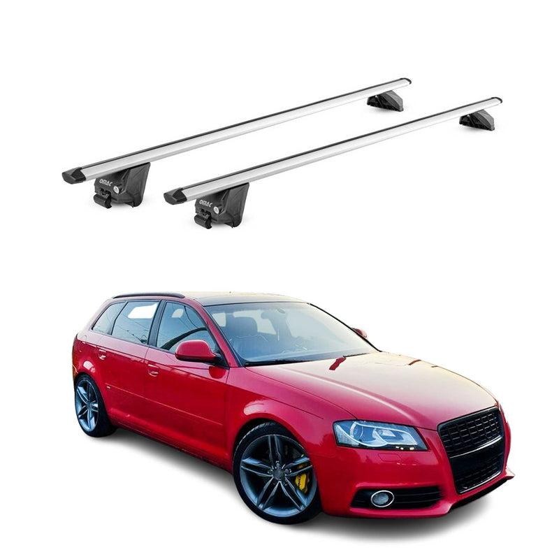 Dachträger Grundtäger für Audi A3 Sportback 8P 8V 2004-2020 100kg Alu Silber ABE