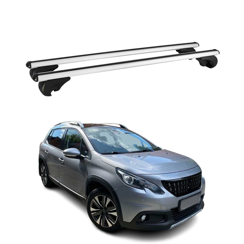 Dachträger Grundtäger für Peugeot 2008 2013-2019 75kg Alu Silber 2 tlg