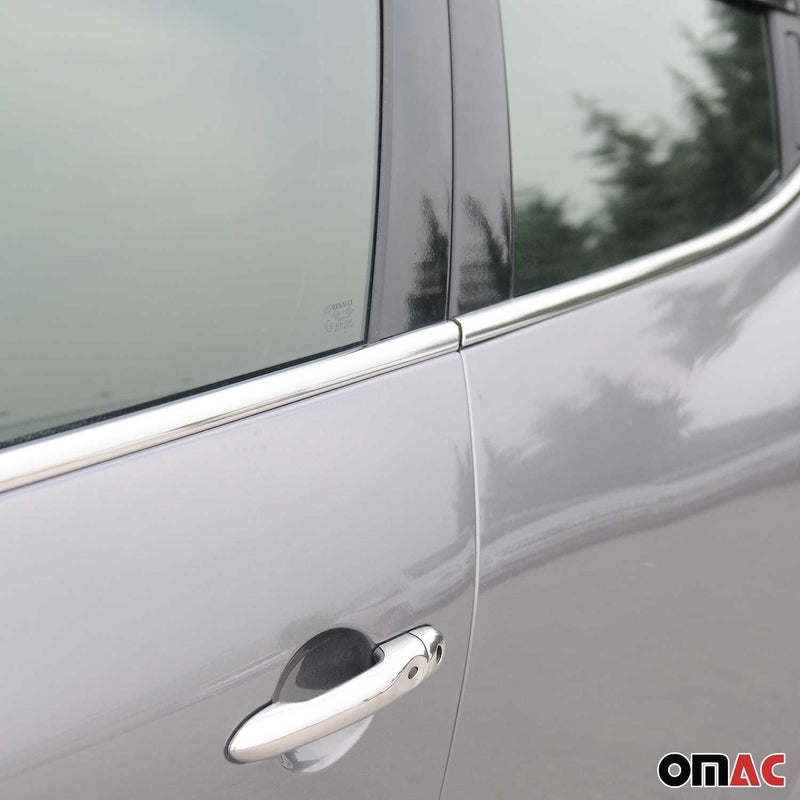 Fensterleisten Zierleisten für Renault Clio Schragheck Edelstahl Chrom 8tlg