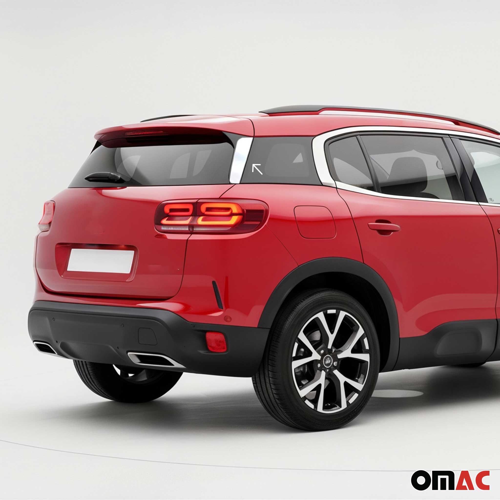 Spoiler Leiste Kofferraum Leiste für Citroen C5 Aircross 2018-2025 Edelstahl 2x